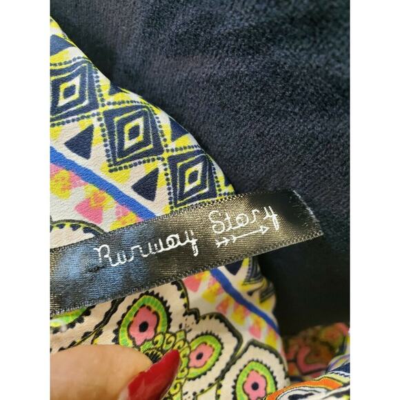 Runway Story Women's Multicolor Polyester Scoop Neck Strappy Long Maxi Dress M - Picture 8 of 10